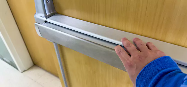 Installing a Push Bar on a Door Madera